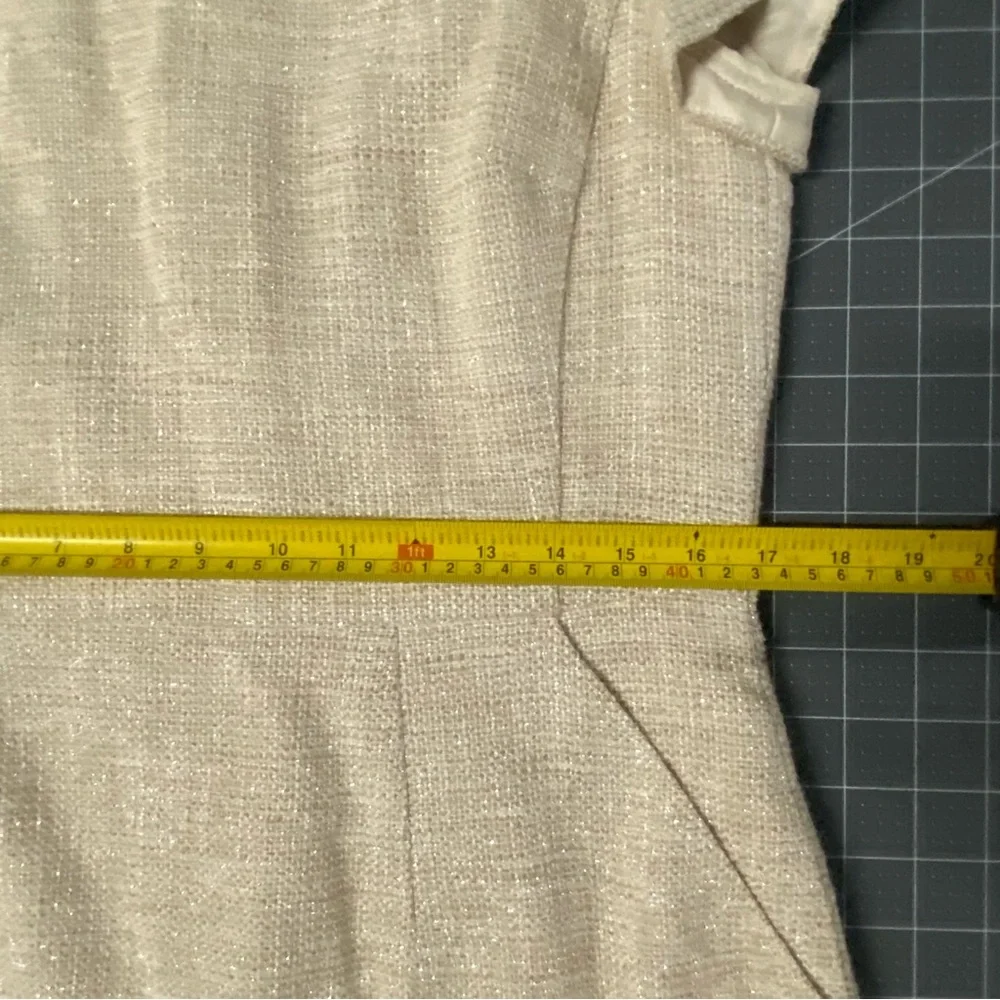 Boden Cream Textured Dress - Picture 6 of 9